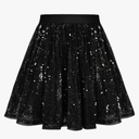 GRACE KARIN Girls Sequin Skirt Elastic Waist Sparkle Pleated Skirt for Party 5-Y