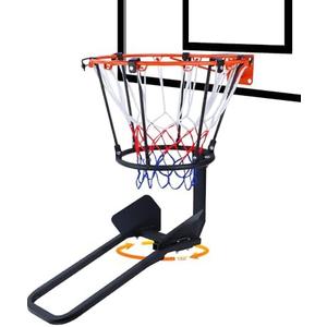 Basketball Return Attachment, Rotate 180° Basketball Hoop Return, Metal Basketball Hoop Return, Durable Strong Impact Resistance,Training Shoot a Basket Efficiently, Basketball Rebounder for 18" Rim