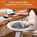 Cat Desk Bed for Remote Workers, Gamers, and Office Staff - 90 Foldable, Quality Sturdy Desk cat Bed for Indoor Cats, Comfortable Kitty Beds for Desk use, Supports up to 40lbs