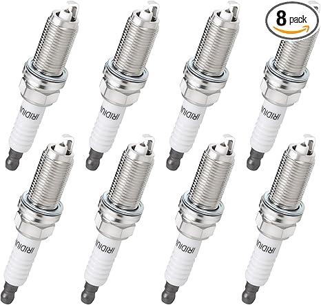 Iridium Spark Plugs 8 Pack 4469 LFR5AIX-11 - Compatible with Chrysler Dodge Jeep Ram Infiniti Nissan Fits for 2002 2003 2004 2005 2006 Replaces BY481LFR5A, MZ602090