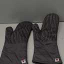 Silicone Oven Mitts - Gray Set of 2-12.5" - Heat Resistant to 536 F / 280 C Kitchen Gloves - Professional Grade Protection Hot Cooking Baking (Ashy)