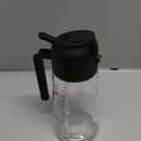 TrendPlain 16oz/470ml Glass Olive Oil Sprayer for Cooking  2 in 1 Olive Oil Dispenser Bottle for Kitchen Gadgets and Air Fryer Accessories, Salad, BBQ - Black