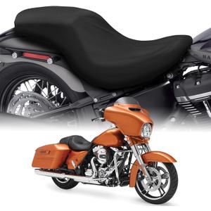 SAPUBK Waterproof Motorcycle Seat Rain Cover Compatible with Harley Davidson Touring Street Glide Road King Electra Glide Road Glide(Two Up Seat Without Driver Backrest) for Snow Rain Dust Protection