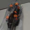 DIYKST 5PCS Artificial Halloween Flowers with Pumpkin Maple Leaf Branches Halloween Decorations Indoor for Office Home Mantel Vase Filler (5)