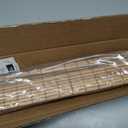 LazBlinds No-Drill Cordless Roman Shade - Light Filtering Natural Wood, Easy Install Bamboo Blind for Windows 35" W x 48" H, Malay Oak