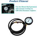 Diesel Fuel Pressure Tester Gauge Assembly TU-32-6 6.6L,Fits for GM Duramax Diesel Fuel System Test Kit, with Quick Coupler (30 inHg - 15 PSI, 6FT)