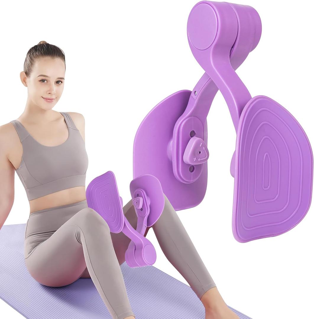 Thigh Exerciser with 3 Levels Resistance Adjustable,Thigh Workout Equipment,Kegel Exercise,Inner Thigh Exerciser,Thigh Slimmer,Thigh & Hip Strengtheners,Purple
