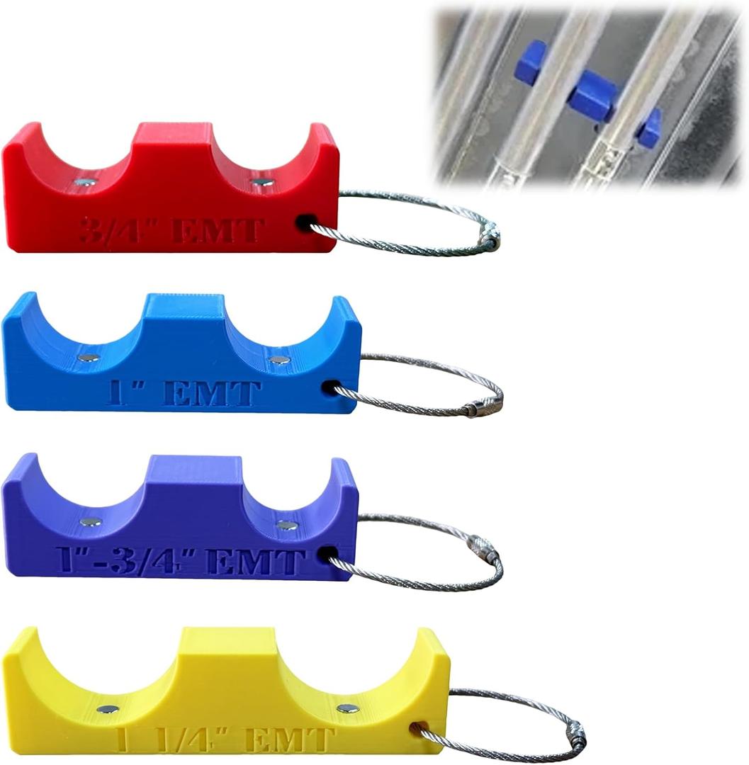 Magnetic Conduit Spacer Set 4 size（1",3/4",1" to 3/4", 1 1/4" ） Strong magnetic hold for electrical spacers, it is an indispensable tool in an electrician's toolbox.