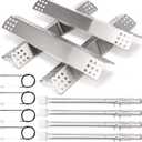 Grill Replacement Parts for Monument 24367, 35633, 17842, 24633, 41847NG 4 Burner Gas Grills, Grill Burner, Heat Plate, Igniter for Kitchen aid 720-0954, Monument 6 Burner 77352 77352MB 77352-MB