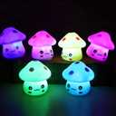 Cute Night Light, 1PC Night Light Fantastic Cute Vinyl Mushroom LED Light for Desk Decor 