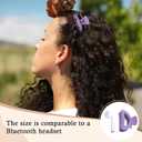 2 x 12 Pcs Matte Mini Hair Clips for Women & Girls - Plastic Claw Clips for Thin Hair (Semicircle - Blue, Purple, Green, White, Pink, Yellow, Gray, Brown)