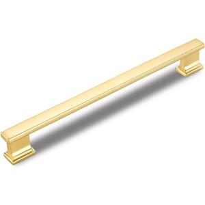 6 Pack 8-1/2 Inch Length|7-1/2 inch(192mm) Hole Center Brushed Gold Kitchen Cabinet Handles, Cabinet Pulls Kitchen Cabinet Hardware, Cupboard Pulls, Drawer Handles