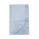 Pro Goleem Baby Soft Minky Dot Blanket with Silky Satin Backing Baby Gifts for Girls and Boys (Blue, 30 x 40)