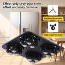 Furniture Movers with 4 Wheels, Furniture Dolly,Carbon Steel Panel Heavy Duty Dolly,Furniture Lifter with 4 360 Rotatable Steel Ball Universal Wheels,Maximum Load 600 LBS