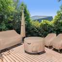 5 x ULTCOVER Waterproof Patio Chair Cover Outdoor Lounge Deep Seat Single Lawn Chair Cover 2 Pack Fits Up to 28W x 30D x 32H inches
