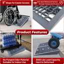ROBLOCK 4 Inch Rise Detachable Ramps for Wheelchairs for Home Steps Entry, Portable Modular Threshold Wheelchair Ramps for Doorways, Load Capacity 3000 LBS, 2 PCS