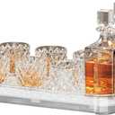 Seoneiro Whiskey Tray, Glass Cup Rack, Mug Holder, Coffee Cup Organizer, Bathroom Countertop with Drain Board Wine Glass Decorative Food Tray, Kitchen Spice Rack