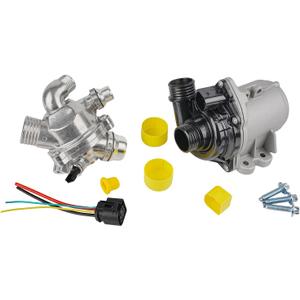 Tykick Aluminum Electric Water Pump Thermostat Kit for BMW 135i 335i xDrive X5 X6 2009 2010 2011 2012 2013 2014 3.0L L6 Replaces 11517632426 11517563659 11517588885 11519455978 11537601158