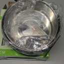 Dog Crate Bowls, ShineMe Stainless Steel Dog Kennel Bowls for Crates, Spill Proof Dogs Dishes That Attach to Crate Kennel Cage for Small Medium Size Dogs Cats, Set of 2, Green (6.2x2.6 & 5.5x2.4)