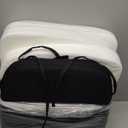 AAAAAcessories D-Shaped Chair Cushions, 2" Thick Dining Chair Pads with Ties and Removable, Machine-Washable Cover, 17" x 16", Set of 4, Black