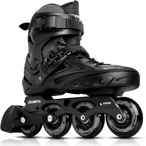 Inline Skates for Women Men, Outdoor Street Blades Roller Adult Male Female, Professional Fitness Roller Skates Blades for Unisex (Men3.5-4/Women4.5-5/23.5cm, Black)