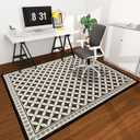 Office Chair Mat for Hardwood Floor, 72"x48" Easy Glide Computer Desk Mat Protector for Rolling Chair Under Desk Rug Nonslip Backing, Machine Wash, (Modern)