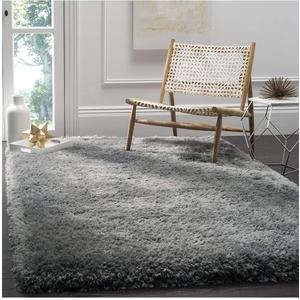 Fluffy Shag Area Rugs for Living Room,Floral Carpet for Bedroom,Kids Room,Decor Carpet,Luxury Non-Slip -Thick Carpets for Living Room [Size-8x12 feet, Color-Grey]