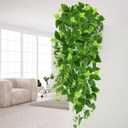 CEWOR 4pcs Artificial Hanging Plants 2.9ft Fake Ivy Vine Fake Ivy Leaves for Wedding Wall House Room Patio Indoor Outdoor Home Shelf Office Decor