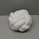 Knot Pillow Ball, Soft Home Decorative Throw Pillows Cushion, Round Changeability Knotted Pillows, Modern Home Handmade Cushions for Bedroom, Sofa, Couch (8 Inch, White)