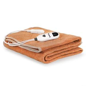 Heated Mattress Pad Mini Twin Size, 31.5" x 63" Electric Mattress Pad with Digital Controller, 9 Heat Settings, 1-6 Hours Auto Shut Off, Fast Heating, Machine Washable, Brown