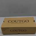 Coutgo Women's Slingback Kitten Low Heels Mesh Pumps Closed Pointed Toe Wedding Work Dress Shoes (7.5)