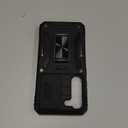 ANGELAS Shockproof Phone Case for Samsung Galaxy S23 - Silicone TPU Bumper with Anti-Fall Protection,Slide Camera Cover & Rotating Ring Kickstand,6.1Inch,Black