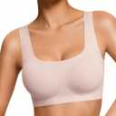 Avidlove Women's Comfy Pullover Wireless Bra Seamless Bralettes No Underwire T Shirt Wirefree Wide Straps Sleep Everyday Bras Pink 3XL