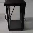 Black Metal Modern Candle Lantern 14"