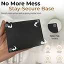 DOXOLOGY Black Marble Soap Dish Bathroom Organizer - Resin Soap Dish with Rectangular Design 3.7" L x 2.8" W - Self Draining Soap Dishes Keeps Countertop Neat - Marble Look Soap Tray for Sink