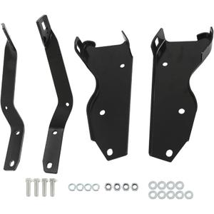 LABLT Rear Bumper Brackets Replacement for Pickup 2WD / 4WD 1964-1972, F-100, F-250, F-350, Black, Steel