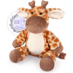 SuzziPals Giraffe Stuffed Animal, Heatable & Coolable Plushie, Microwavable Heating Pad for Soothing & Relaxation, Cute Plush Toy, Giraffe Gifts for Kids & Adults