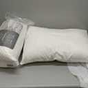 Farm To Home 100% Organic Cotton Cover Pillows Queen/Standard Size Set of 2, Down Alternative Hotel Quality Soft Bed Pillow for Back & Side Sleepers, Machine Washable, 20"x28", White