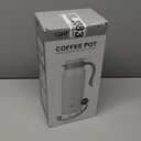 GiNT 51 Oz Stainless Steel Thermal Coffee Carafe, Double Walled Vacuum Thermos, 12 Hour Heat Retention, 1.5 Liter Tea, Water, and Coffee Dispenser (Upgraded version White)