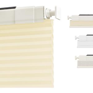 SUNOFF Cordless No Drill Light Filter Cellular Shades, 50" W x 48" H, Beige