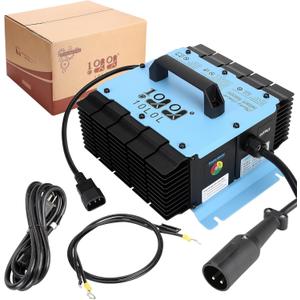 10L0L 18 AMP Golf Cart Battery Charger for 48 Volt Club Car Precedent DS with Connector, Fast Charging Battery Charger for Golf Cart (Plug and Play) -Blue