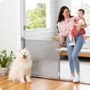 Safety Retractable Baby Gate - Mesh Dog & Pet Gate for Stairs 33" Tall x 71" Wide