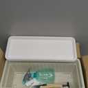 6 Packs Window Box Planter, 17 Inches Flower Window Box Rectangular Plastic Vegetable Planters with Trays for Windowsill, Patio, Garden, Balcony, Porch White