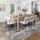 RELEANY Washable Area Rugs 9'x12' Non-Slip Modern Abstract Soft for Living Room Entryway Bedroom Kitchen, Print Pattern, Charcoal Brown
