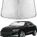 EcoNour Windshield Sunshade Compatible for Audi A3 2022-2023 2024 2025, Sun Visor for Front Windshield & Window Sun Shade Cover, UV Heat Blocker & Protector, Car Accessories
