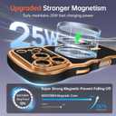 BENTOBEN Magnetic for iPhone 17 Pro Max Case 6.9" 2025, Cute Luxury Curly Wavy Bumper [Compatible with Magsafe] [Full Camera Protection] Slim Shockproof Protective Girls Women Phone Cover, Black/Gold