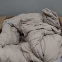 Andency Khaki Comforter Set King Size, Farmhouse Shabby Chic Boho Soft Fluffy Warm Lightweight Bedding Comforter Sets for King Bed, 3 Pieces Chevron Tufted Aesthetic Microfiber Lightweight Bed Set (King (104"x90"))