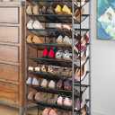 Whitmor 10-Tier Double Sided Shoe Cart, Gunmetal