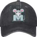 Cute Animal Alphabet A-Z Hats for Boys Girls, Adjustable Cotton Print Initial Letter Children's Baseball Cap