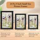 Redbaker 24 Pack 3.5 x 5 In Picture Frames Bulk Black Photo Display Frames for Wall Mount Tabletop Home Office School Display Mother's Day Wedding Anniversary Favor Gift